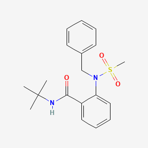 molecular formula C19H24N2O3S B3455774 2-[benzyl(methylsulfonyl)amino]-N-(tert-butyl)benzamide 