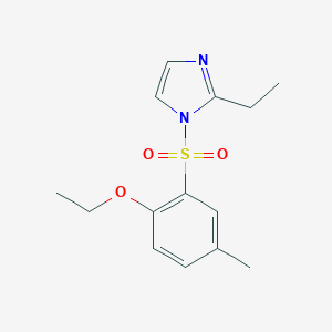 molecular formula C14H18N2O3S B345580 1-[(2-乙氧基-5-甲基苯基)磺酰基]-2-乙基-1H-咪唑 CAS No. 898645-09-5