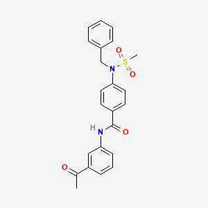 N-(3-acetylphenyl)-4-[benzyl(methylsulfonyl)amino]benzamide