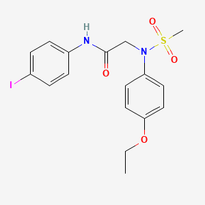 molecular formula C17H19IN2O4S B3455855 N~2~-(4-ethoxyphenyl)-N~1~-(4-iodophenyl)-N~2~-(methylsulfonyl)glycinamide 