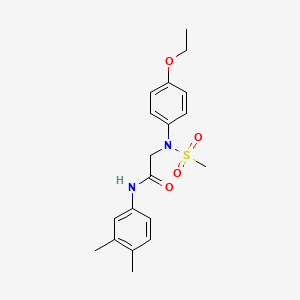 molecular formula C19H24N2O4S B3455859 N~1~-(3,4-dimethylphenyl)-N~2~-(4-ethoxyphenyl)-N~2~-(methylsulfonyl)glycinamide 