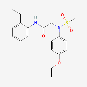 molecular formula C19H24N2O4S B3455870 N~2~-(4-ethoxyphenyl)-N~1~-(2-ethylphenyl)-N~2~-(methylsulfonyl)glycinamide 