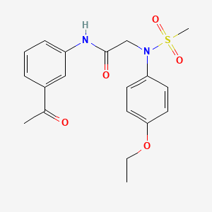 molecular formula C19H22N2O5S B3455881 N~1~-(3-acetylphenyl)-N~2~-(4-ethoxyphenyl)-N~2~-(methylsulfonyl)glycinamide 