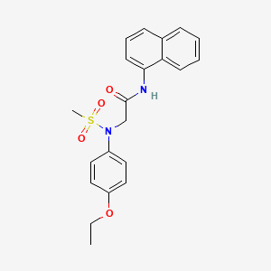 molecular formula C21H22N2O4S B3455883 N~2~-(4-ethoxyphenyl)-N~2~-(methylsulfonyl)-N~1~-1-naphthylglycinamide 