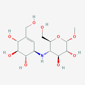 molecular formula C14H25NO9 B034559 6-Hydroxy-methyl 1'-epiacarviosin CAS No. 101144-24-5