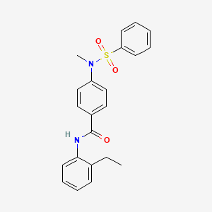 molecular formula C22H22N2O3S B3455932 N-(2-ethylphenyl)-4-[methyl(phenylsulfonyl)amino]benzamide 