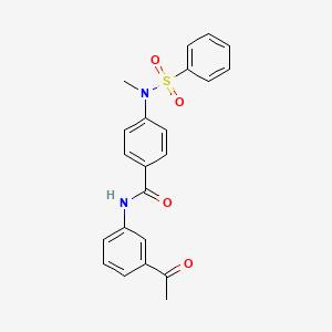 N-(3-acetylphenyl)-4-[methyl(phenylsulfonyl)amino]benzamide