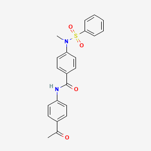 N-(4-acetylphenyl)-4-[methyl(phenylsulfonyl)amino]benzamide