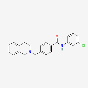 molecular formula C23H21ClN2O B3455975 N-(3-chlorophenyl)-4-(3,4-dihydro-2(1H)-isoquinolinylmethyl)benzamide CAS No. 5711-45-5