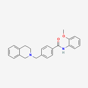 molecular formula C24H24N2O2 B3455993 4-(3,4-dihydro-2(1H)-isoquinolinylmethyl)-N-(2-methoxyphenyl)benzamide 