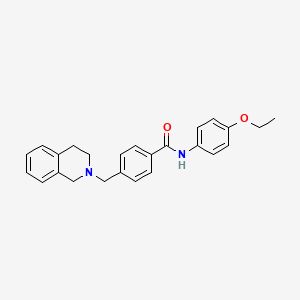 molecular formula C25H26N2O2 B3456007 4-(3,4-dihydro-2(1H)-isoquinolinylmethyl)-N-(4-ethoxyphenyl)benzamide 