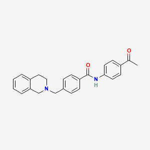 molecular formula C25H24N2O2 B3456017 N-(4-acetylphenyl)-4-(3,4-dihydro-2(1H)-isoquinolinylmethyl)benzamide 