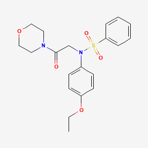 molecular formula C20H24N2O5S B3456019 N-(4-ethoxyphenyl)-N-[2-(4-morpholinyl)-2-oxoethyl]benzenesulfonamide 