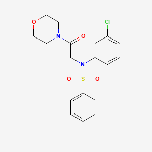 molecular formula C19H21ClN2O4S B3456033 N-(3-chlorophenyl)-4-methyl-N-[2-(4-morpholinyl)-2-oxoethyl]benzenesulfonamide 