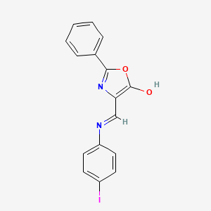 molecular formula C16H11IN2O2 B3456065 4-{[(4-iodophenyl)amino]methylene}-2-phenyl-1,3-oxazol-5(4H)-one 