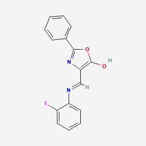 4-{[(2-iodophenyl)amino]methylene}-2-phenyl-1,3-oxazol-5(4H)-one