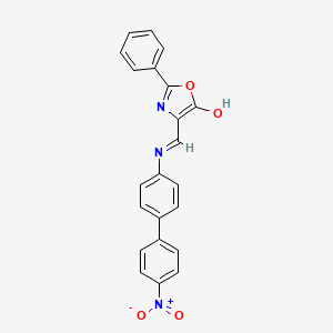 molecular formula C22H15N3O4 B3456071 4-{[(4'-nitro-4-biphenylyl)amino]methylene}-2-phenyl-1,3-oxazol-5(4H)-one 