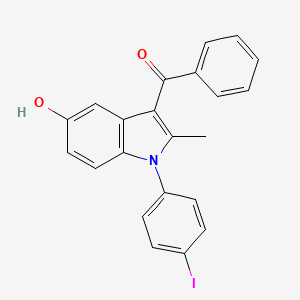 molecular formula C22H16INO2 B3456079 [5-hydroxy-1-(4-iodophenyl)-2-methyl-1H-indol-3-yl](phenyl)methanone 