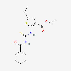 ethyl 2-{[(benzoylamino)carbonothioyl]amino}-5-ethyl-3-thiophenecarboxylate