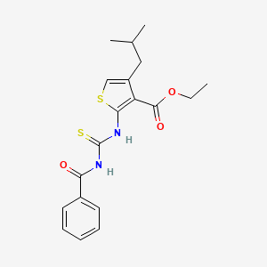 molecular formula C19H22N2O3S2 B3456088 ethyl 2-{[(benzoylamino)carbonothioyl]amino}-4-isobutyl-3-thiophenecarboxylate 