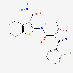 N-[3-(aminocarbonyl)-4,5,6,7-tetrahydro-1-benzothien-2-yl]-3-(2-chlorophenyl)-5-methyl-4-isoxazolecarboxamide