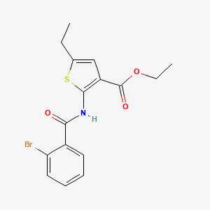 molecular formula C16H16BrNO3S B3456149 ethyl 2-[(2-bromobenzoyl)amino]-5-ethyl-3-thiophenecarboxylate 