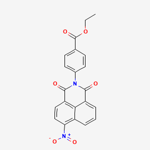 molecular formula C21H14N2O6 B3456179 ethyl 4-(6-nitro-1,3-dioxo-1H-benzo[de]isoquinolin-2(3H)-yl)benzoate 