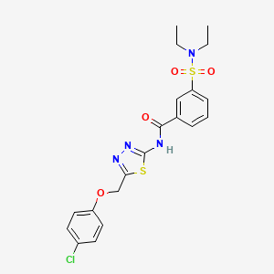 molecular formula C20H21ClN4O4S2 B3456211 N-{5-[(4-chlorophenoxy)methyl]-1,3,4-thiadiazol-2-yl}-3-[(diethylamino)sulfonyl]benzamide 