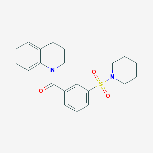molecular formula C21H24N2O3S B3456250 1-[3-(1-piperidinylsulfonyl)benzoyl]-1,2,3,4-tetrahydroquinoline 