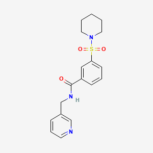 3-(1-piperidinylsulfonyl)-N-(3-pyridinylmethyl)benzamide