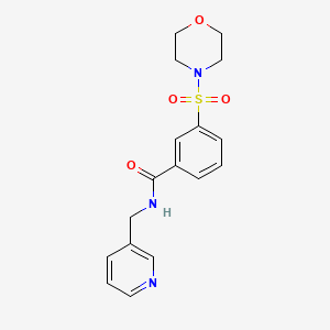 molecular formula C17H19N3O4S B3456293 3-(4-morpholinylsulfonyl)-N-(3-pyridinylmethyl)benzamide 
