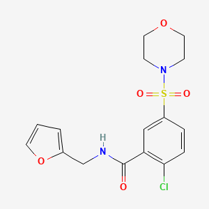 molecular formula C16H17ClN2O5S B3456305 2-chloro-N-(2-furylmethyl)-5-(4-morpholinylsulfonyl)benzamide 