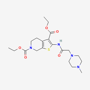 molecular formula C20H30N4O5S B3456337 diethyl 2-{[(4-methyl-1-piperazinyl)acetyl]amino}-4,7-dihydrothieno[2,3-c]pyridine-3,6(5H)-dicarboxylate 