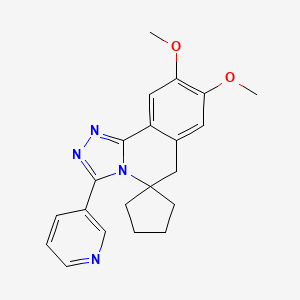molecular formula C21H22N4O2 B3456377 8',9'-dimethoxy-3'-(3-pyridinyl)-6'H-spiro[cyclopentane-1,5'-[1,2,4]triazolo[3,4-a]isoquinoline] 
