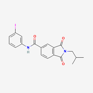 molecular formula C19H17IN2O3 B3456390 N-(3-iodophenyl)-2-isobutyl-1,3-dioxo-5-isoindolinecarboxamide 