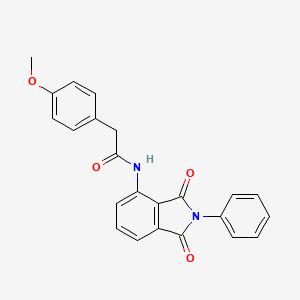 molecular formula C23H18N2O4 B3456411 N-(1,3-dioxo-2-phenyl-2,3-dihydro-1H-isoindol-4-yl)-2-(4-methoxyphenyl)acetamide 