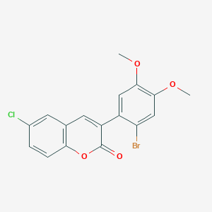 molecular formula C17H12BrClO4 B3456413 3-(2-bromo-4,5-dimethoxyphenyl)-6-chloro-2H-chromen-2-one 