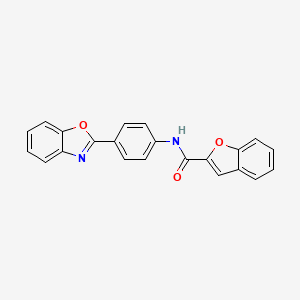 molecular formula C22H14N2O3 B3456434 N-[4-(1,3-benzoxazol-2-yl)phenyl]-1-benzofuran-2-carboxamide 