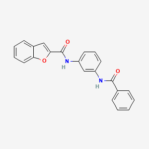 molecular formula C22H16N2O3 B3456439 N-[3-(benzoylamino)phenyl]-1-benzofuran-2-carboxamide 