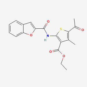 molecular formula C19H17NO5S B3456443 ethyl 5-acetyl-2-[(1-benzofuran-2-ylcarbonyl)amino]-4-methyl-3-thiophenecarboxylate 