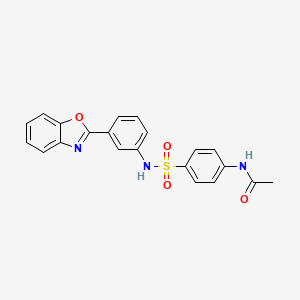 molecular formula C21H17N3O4S B3456467 N-[4-({[3-(1,3-benzoxazol-2-yl)phenyl]amino}sulfonyl)phenyl]acetamide 