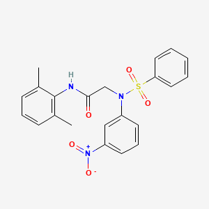 N~1~-(2,6-dimethylphenyl)-N~2~-(3-nitrophenyl)-N~2~-(phenylsulfonyl)glycinamide