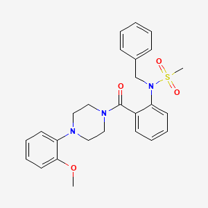 molecular formula C26H29N3O4S B3456548 N-benzyl-N-(2-{[4-(2-methoxyphenyl)-1-piperazinyl]carbonyl}phenyl)methanesulfonamide 