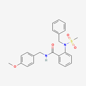 molecular formula C23H24N2O4S B3456568 2-[benzyl(methylsulfonyl)amino]-N-(4-methoxybenzyl)benzamide 