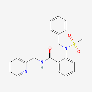 molecular formula C21H21N3O3S B3456574 2-[benzyl(methylsulfonyl)amino]-N-(2-pyridinylmethyl)benzamide 