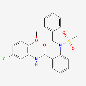 molecular formula C22H21ClN2O4S B3456586 2-[benzyl(methylsulfonyl)amino]-N-(5-chloro-2-methoxyphenyl)benzamide 