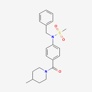 N-benzyl-N-{4-[(4-methyl-1-piperidinyl)carbonyl]phenyl}methanesulfonamide