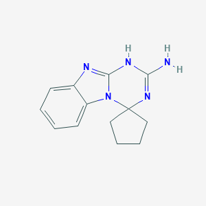 molecular formula C13H15N5 B345659 1'H-spiro[cyclopentane-1,4'-[1,3,5]triazino[1,2-a]benzimidazol]-2'-amine CAS No. 78650-13-2