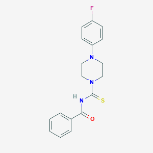 molecular formula C18H18FN3OS B345660 N-[4-(4-fluorophenyl)piperazine-1-carbothioyl]benzamide CAS No. 25561-80-2