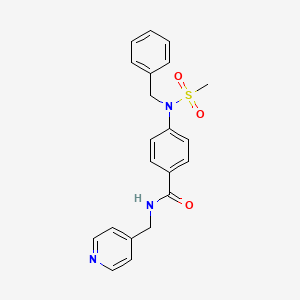 molecular formula C21H21N3O3S B3456606 4-[benzyl(methylsulfonyl)amino]-N-(4-pyridinylmethyl)benzamide 